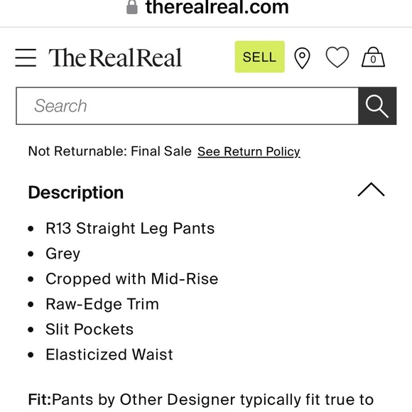 R13 cotton Joggers/lounge pants XS - Picture 2 of 3